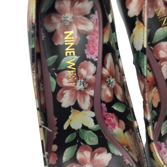 Nine West Jackpot Floral Pumps Size 5.5M High Heels Stilettos Pointy Toe Flowers - Picture 4 of 10